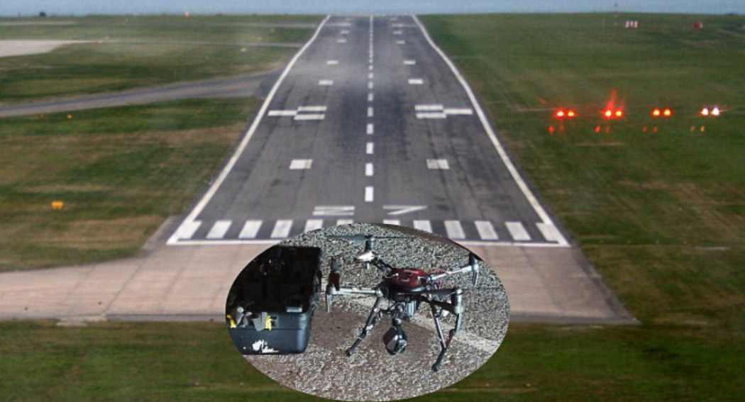 Primeras calibraciones con drones en el aeropuerto Madrid-Barajas