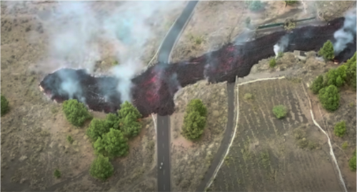 Los drones se convierten en imprescindibles en la erupción del volcán de La Palma